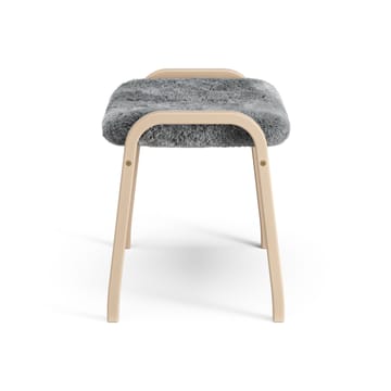 Repose-pieds Lamino hêtre laqué/peau de mouton - Scandinavian Grey (gris) - Swedese