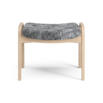 Repose-pieds Lamino hêtre laqué/peau de mouton - Scandinavian Grey (gris) - Swedese