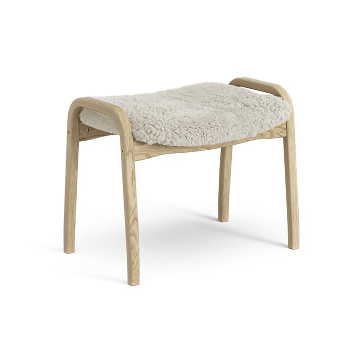 Repose-pieds pour enfant Lamini chêne laqué/peau de mouton - Moonlight (beige) - Swedese