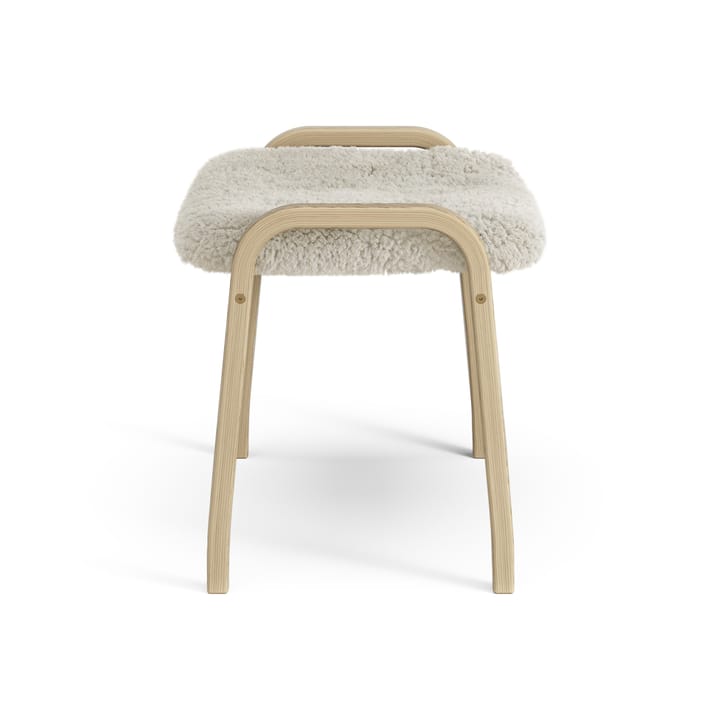 Repose-pieds pour enfant Lamini chêne laqué/peau de mouton - Moonlight (beige) - Swedese