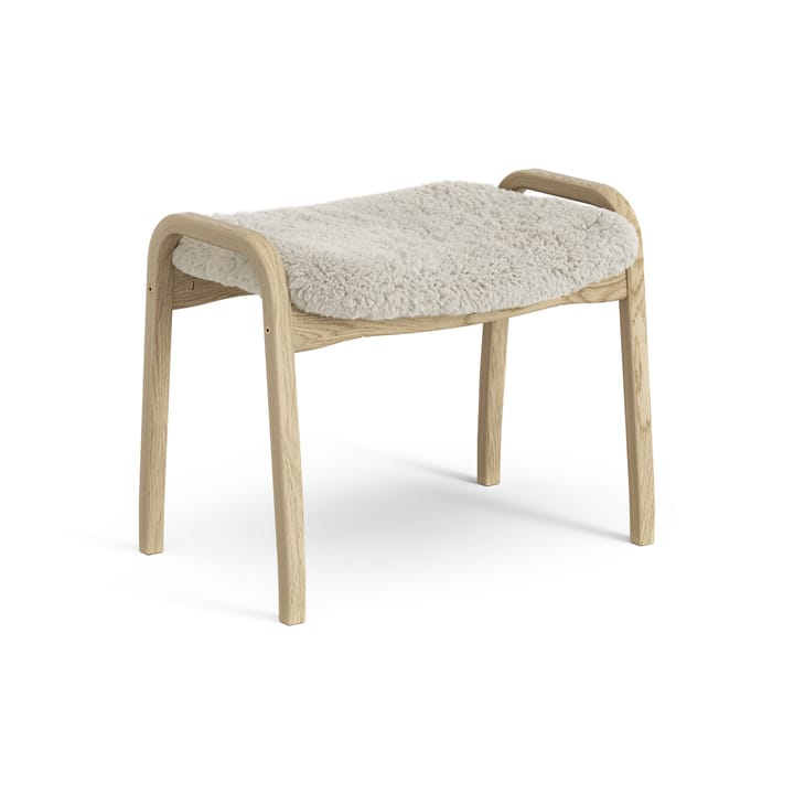 Repose-pieds pour enfant Lamini chêne laqué/peau de mouton - Moonlight (beige) - Swedese