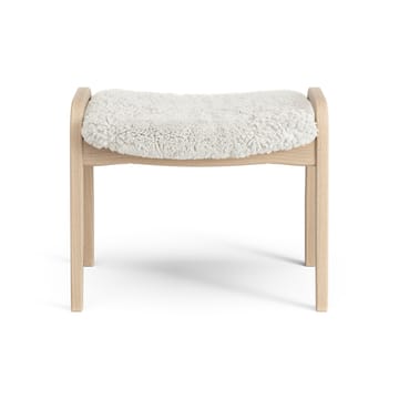 Repose-pieds pour enfant Lamini hêtre laqué/peau de mouton - Offwhite (blanc) - Swedese