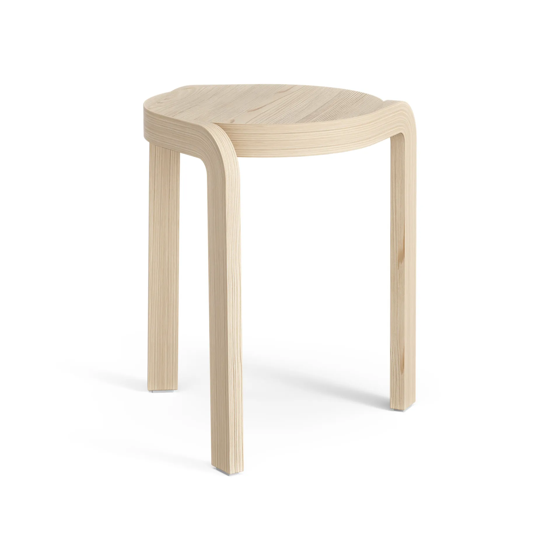 Spin tabouret rond H44 cm, Frêne lacqué, Ø32x44 cm Swedese