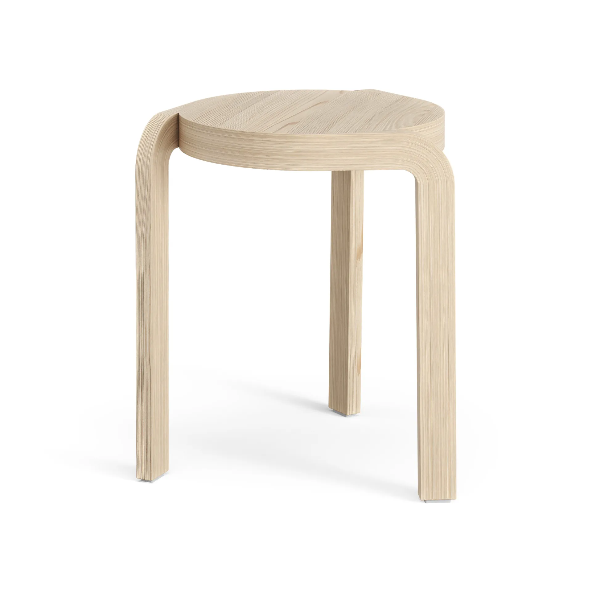 Spin tabouret rond H44 cm, Frêne lacqué, Ø32x44 cm Swedese
