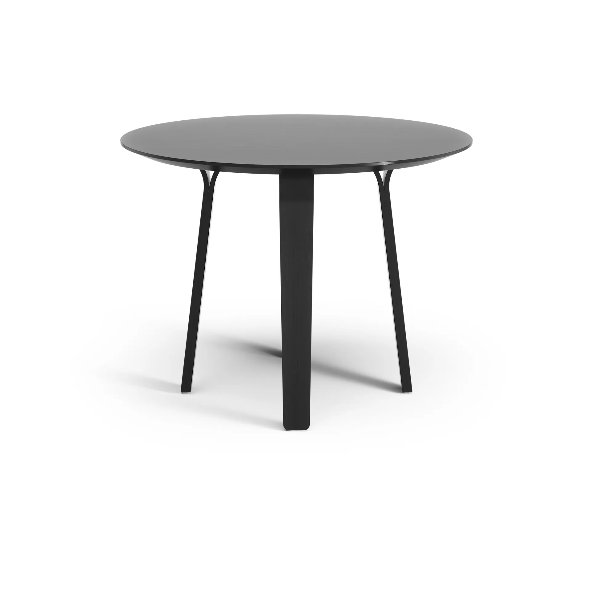 Table à manger Divido, frêne vernis noir, ø95cm Swedese
