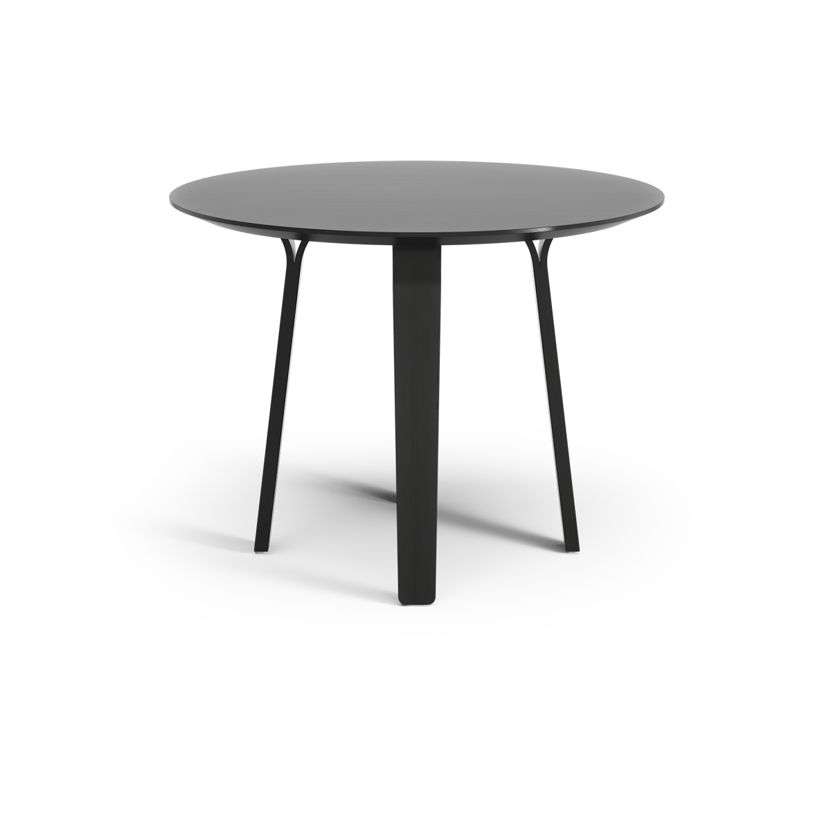 Swedese Table à manger Divido frêne vernis noir, o95cm