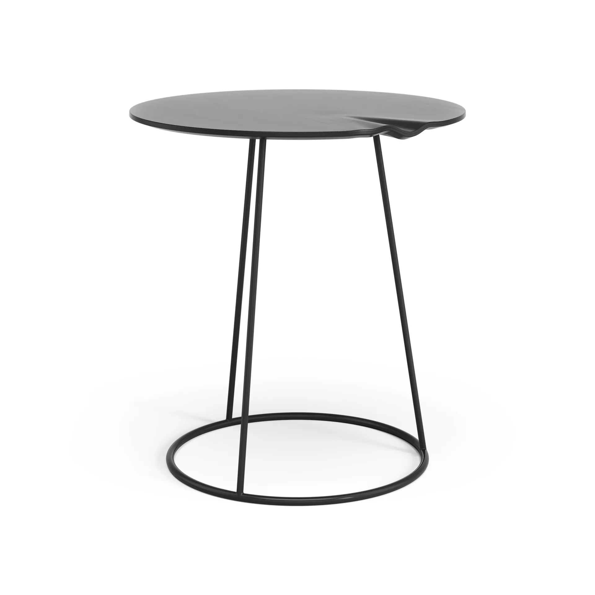 Table avec relief Breeze Ø46 cm, Noir Swedese