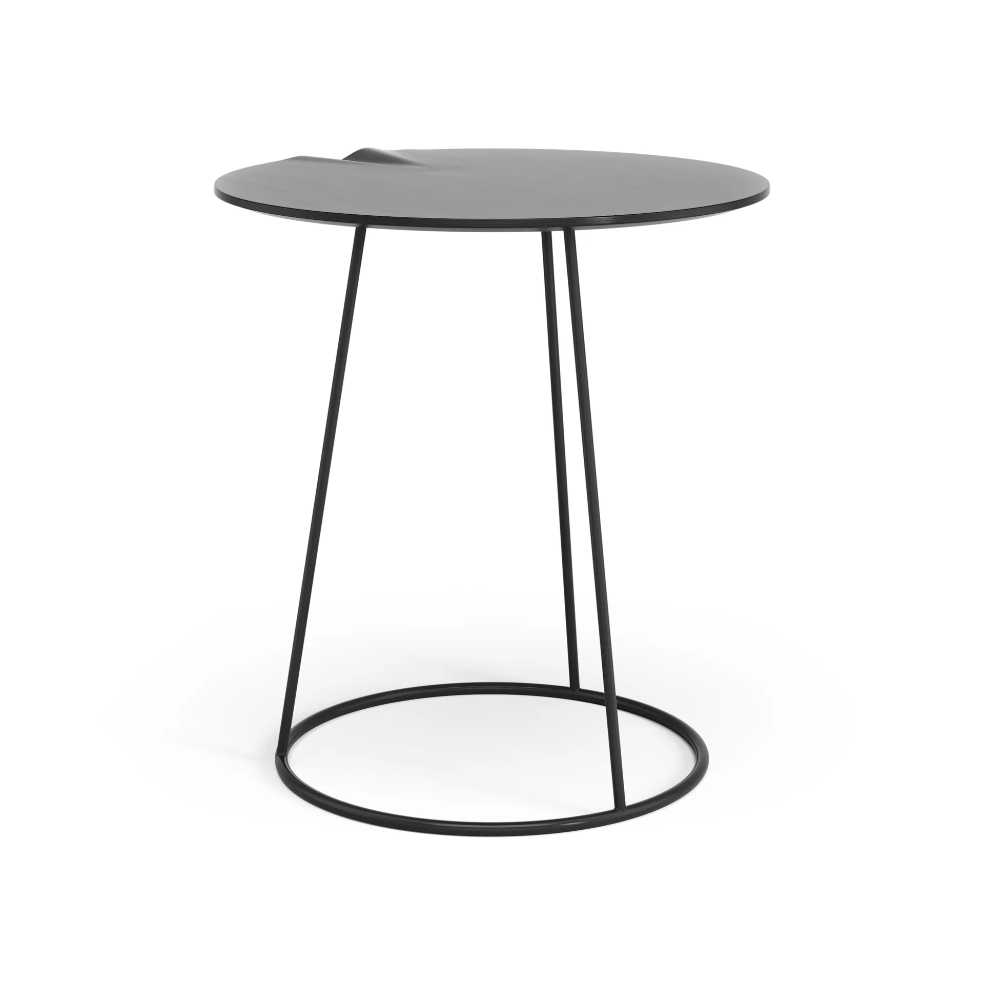 Table avec relief Breeze Ø46 cm, Noir Swedese