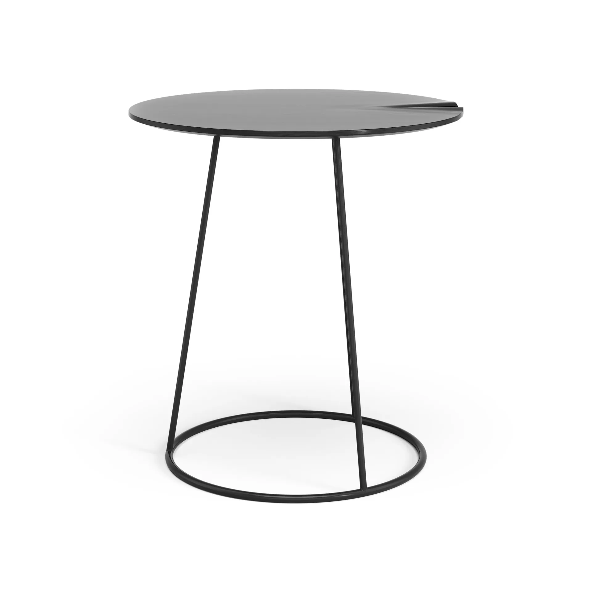 Table avec relief Breeze Ø46 cm, Noir Swedese