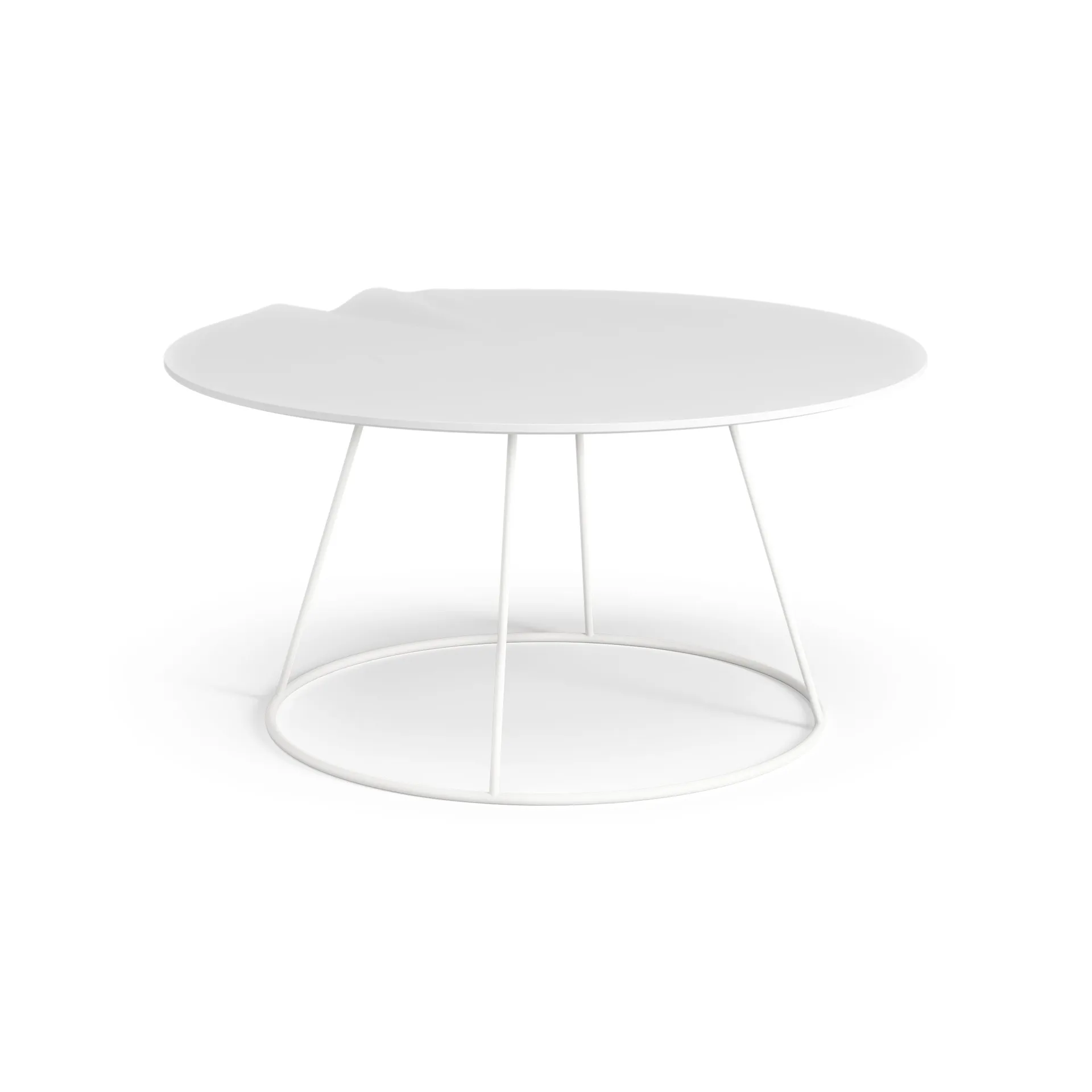 Table avec relief Breeze Ø80 cm, Blanc Swedese