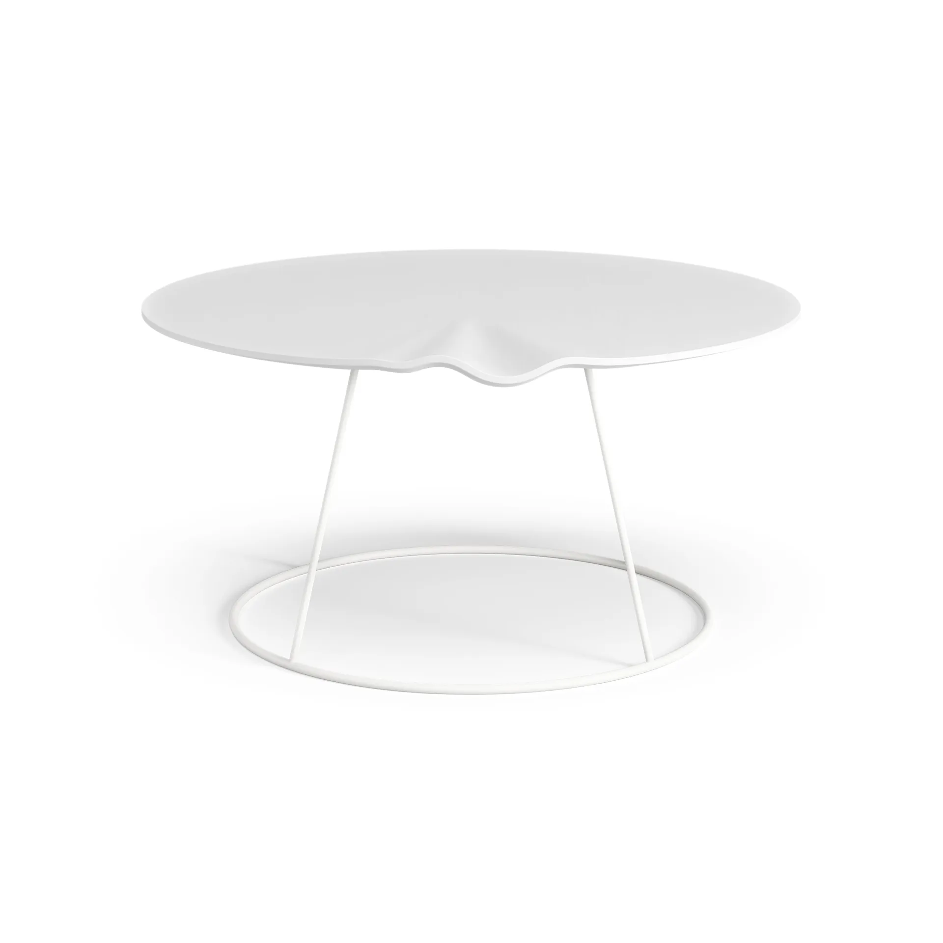 Table avec relief Breeze Ø80 cm, Blanc Swedese