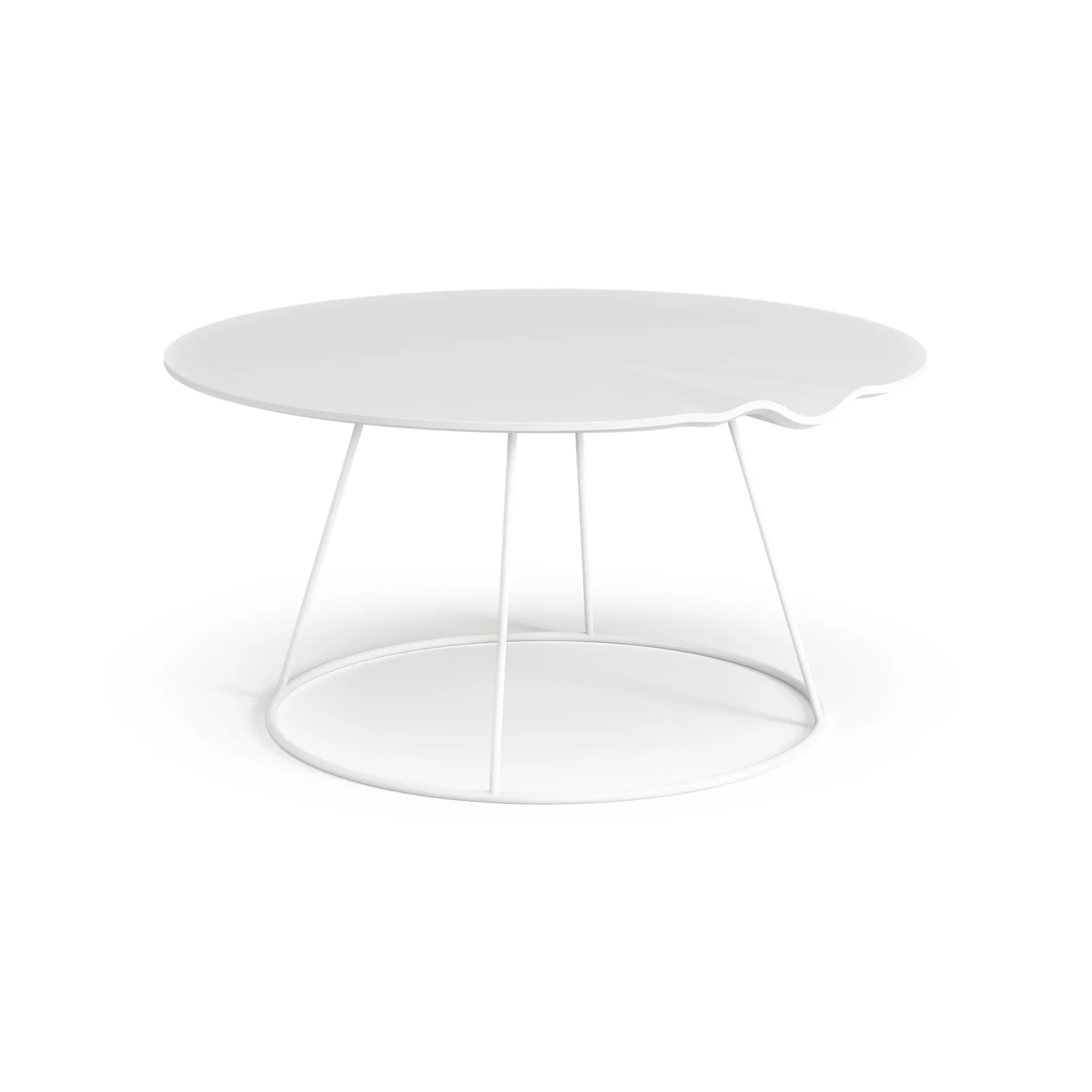 Table avec relief Breeze Ø80 cm, Blanc Swedese