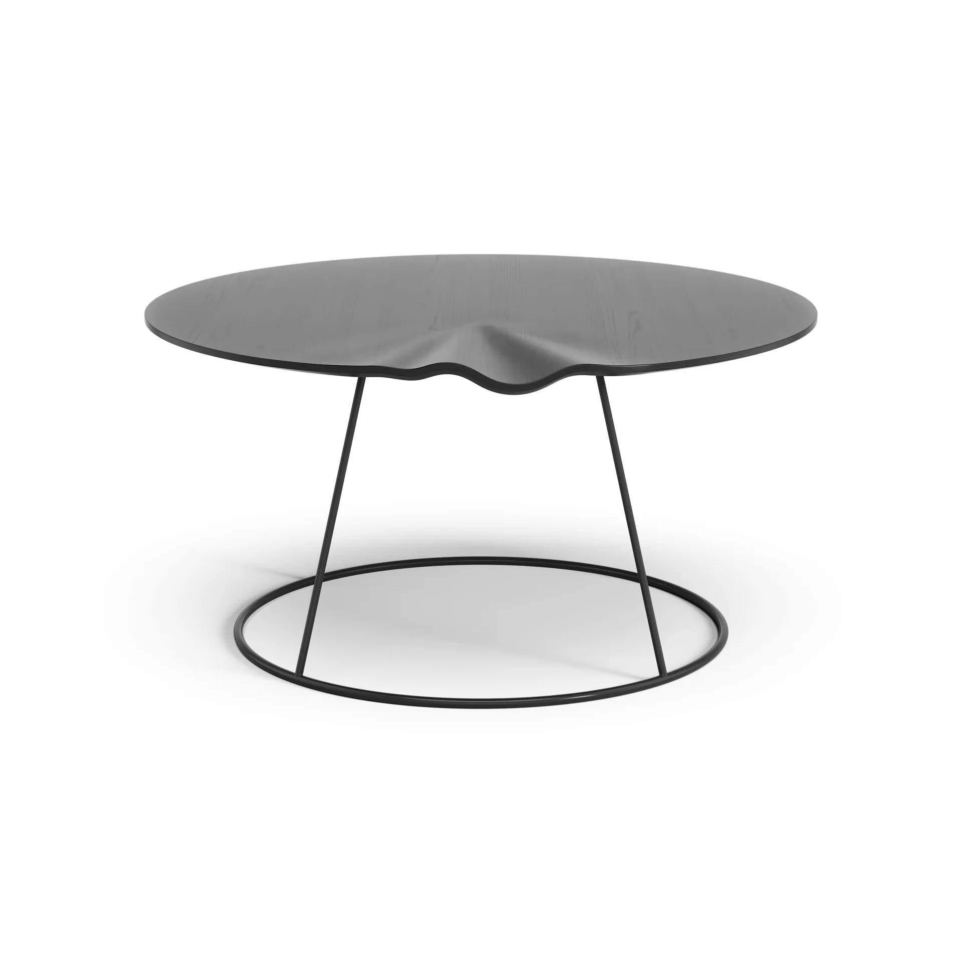 Table avec relief Breeze Ø80 cm, Noir Swedese
