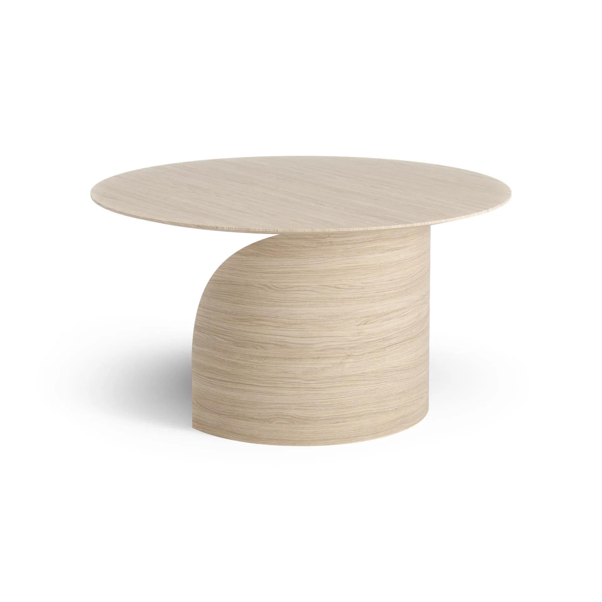Table basse Savoa H45 cm, Chêne pigmenté blanc Swedese