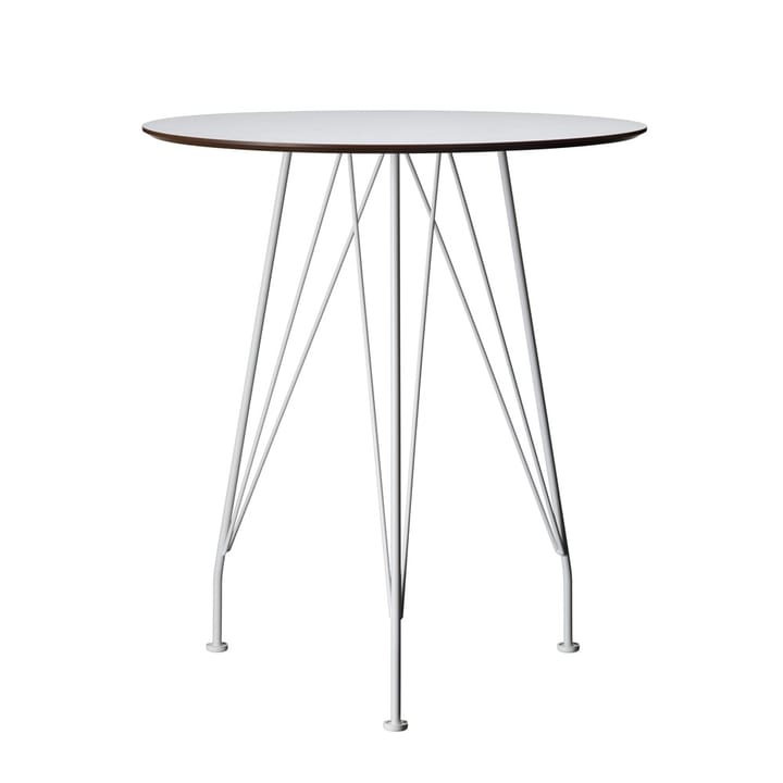 Table bistrot Desirée - blanc, ø 64 cm, base laquée blanche - Swedese