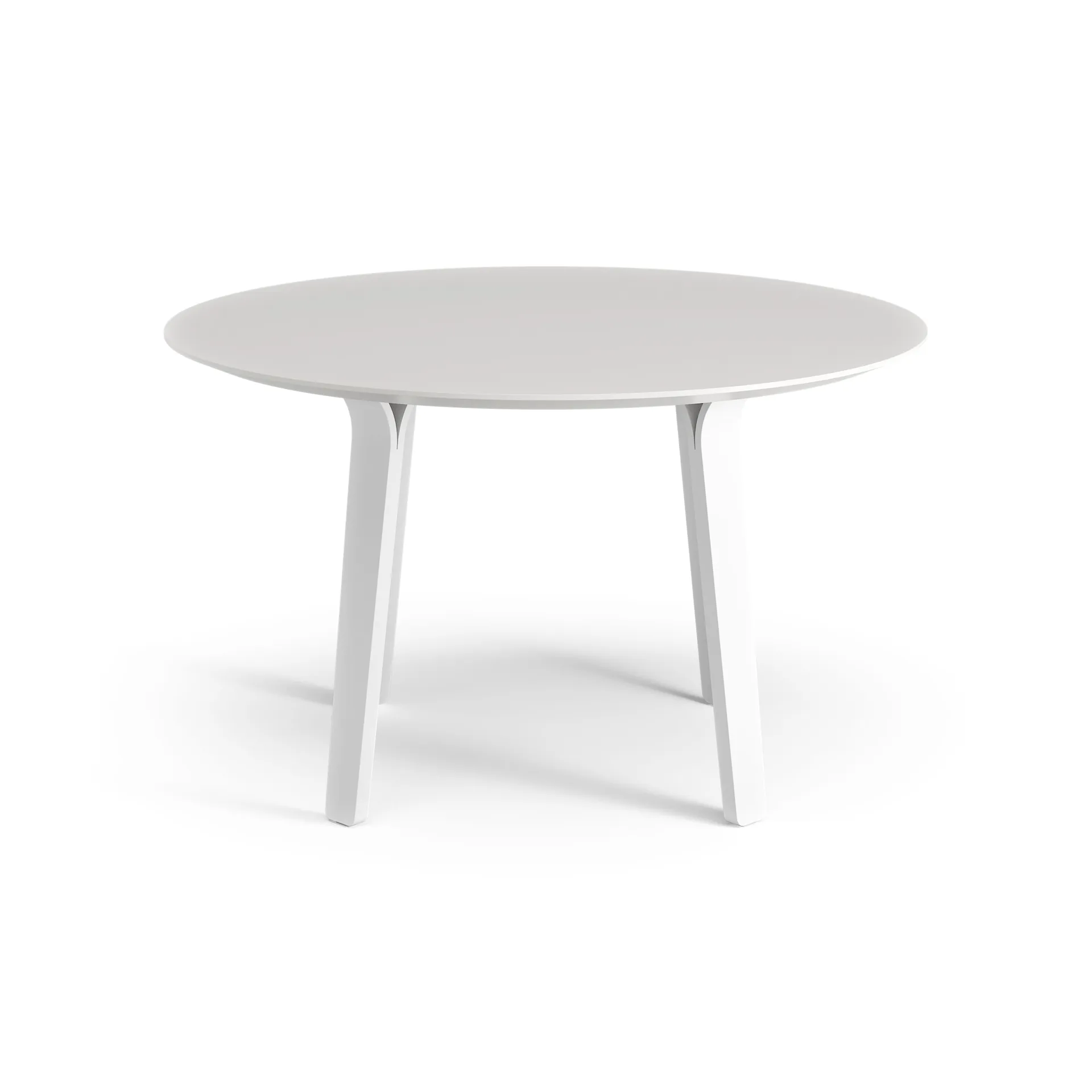 Table Divido Ø120 cm, Frêne laminé blanc Swedese