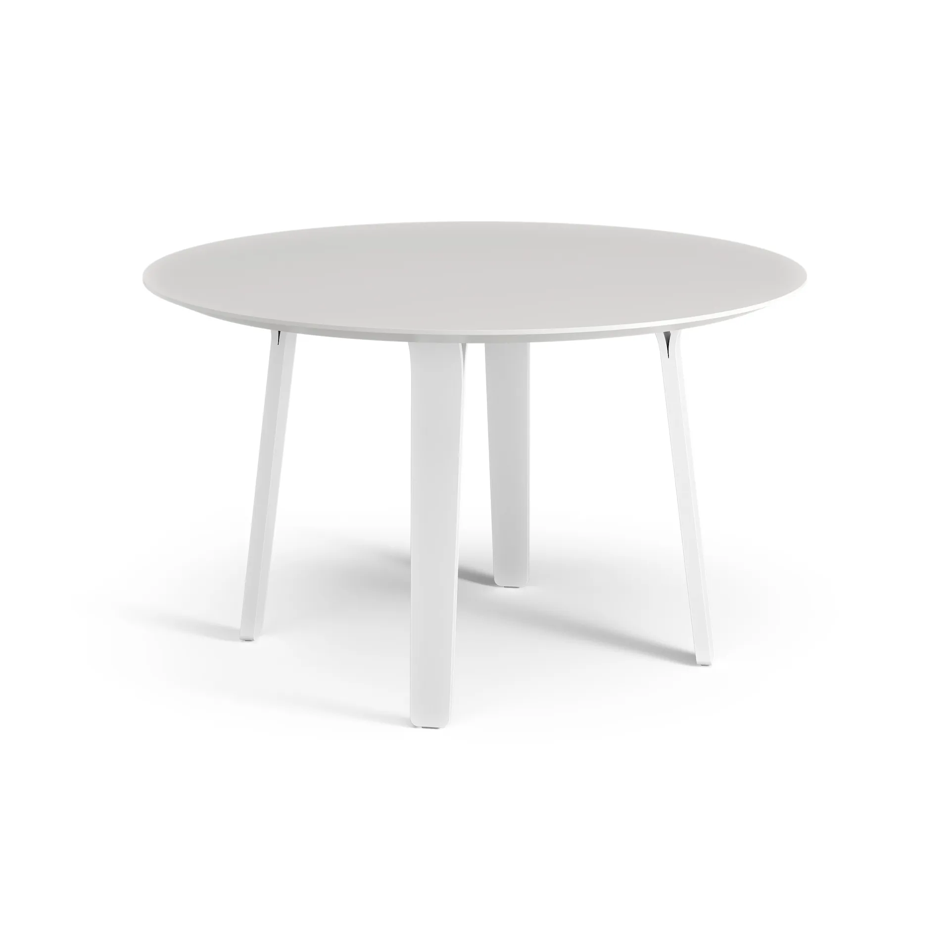 Table Divido Ø120 cm, Frêne laminé blanc Swedese
