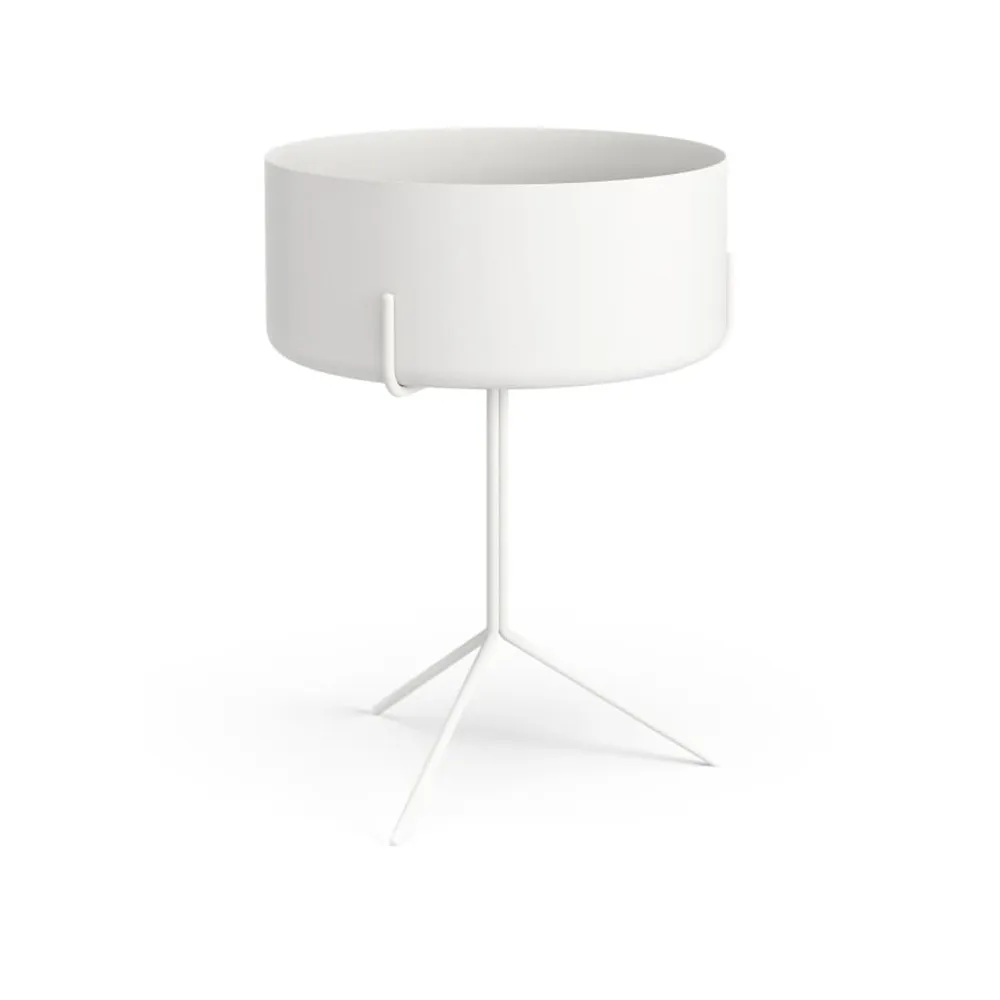 Table Drum, blanc, pot Swedese