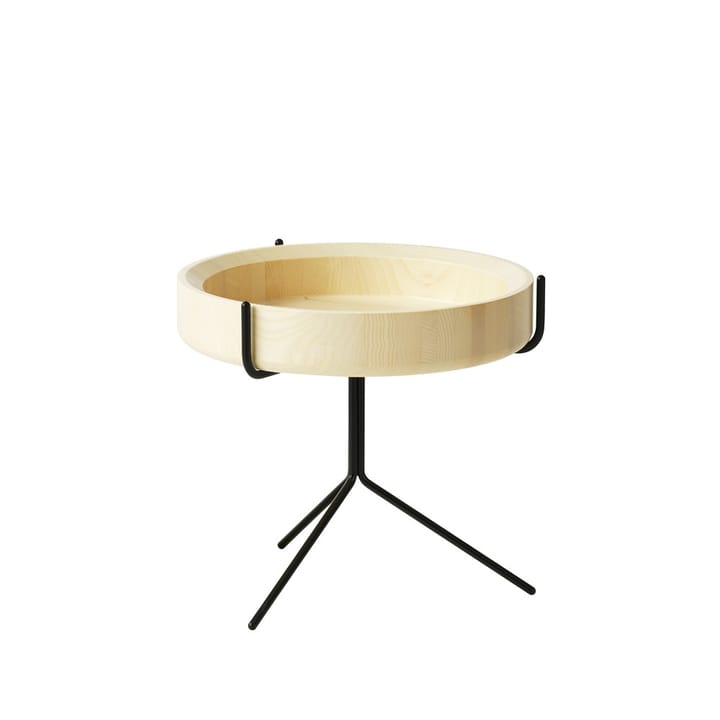 Table Drum - laqué naturel-h.36cm-structure noire - Swedese