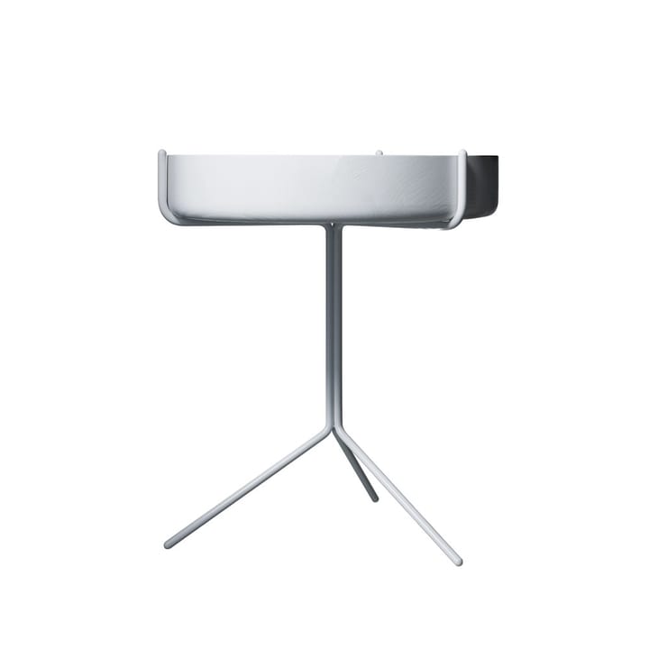 Table Drum - Vernis blanc-h.46cm-structure blanche - Swedese