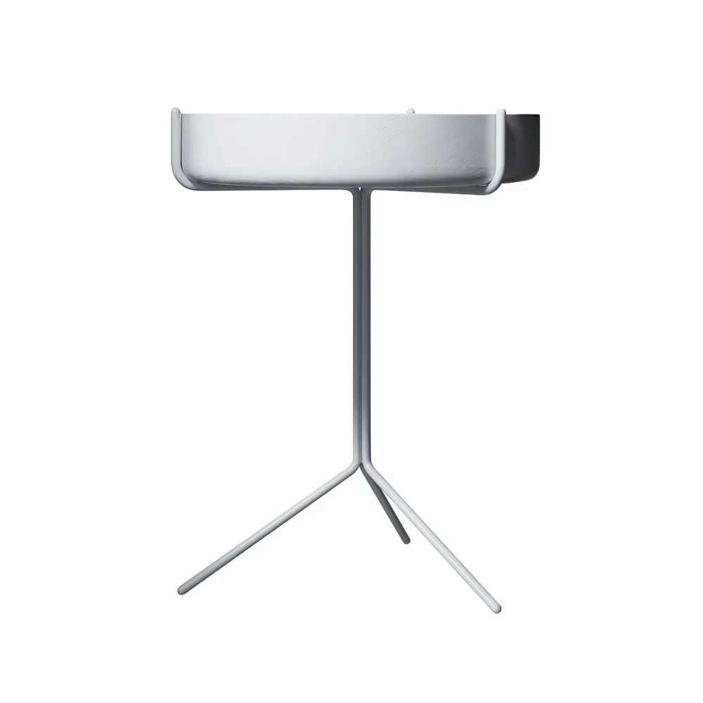 Table Drum, Vernis blanc-h.56cm-structure blanche Swedese
