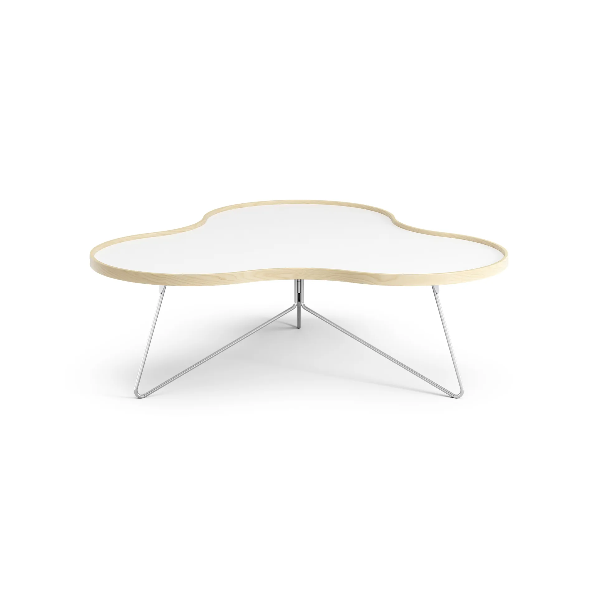 Table Flower 107x114 cm, H39 cm bouleau laqué Swedese