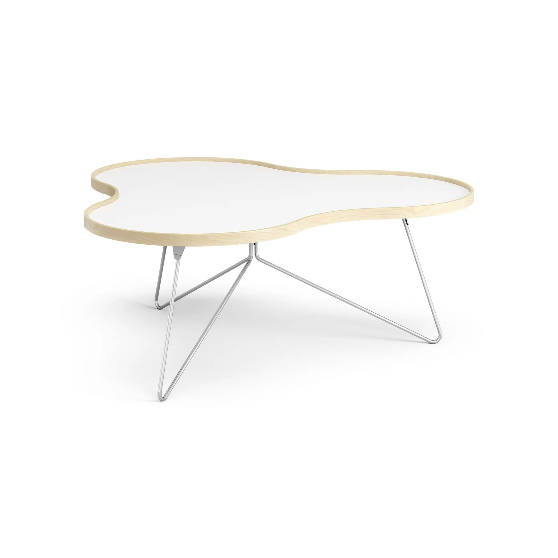 Table Flower 107x114 cm, H45 cm bouleau laqué Swedese