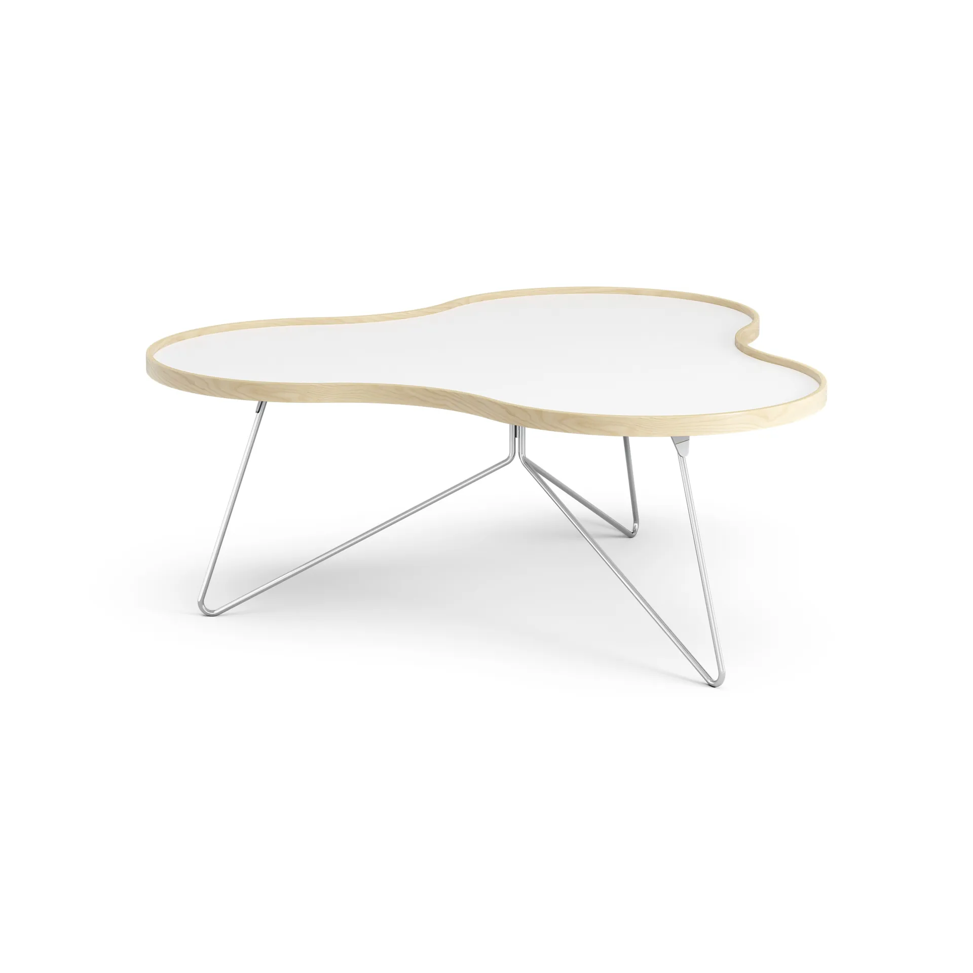 Table Flower 107x114 cm, H45 cm bouleau laqué Swedese