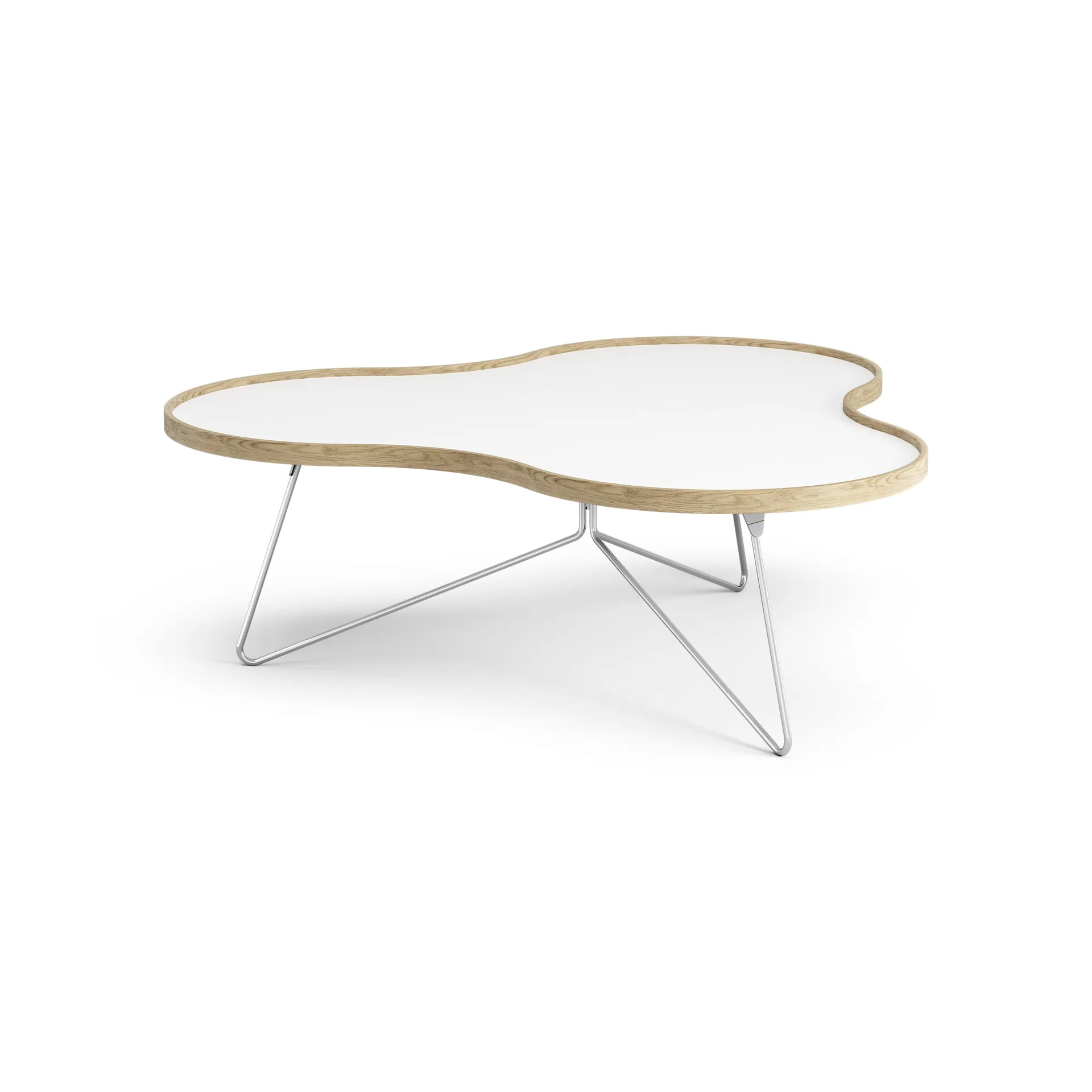 Table Flower 107x114 cm, H45 cm chêne laqué Swedese