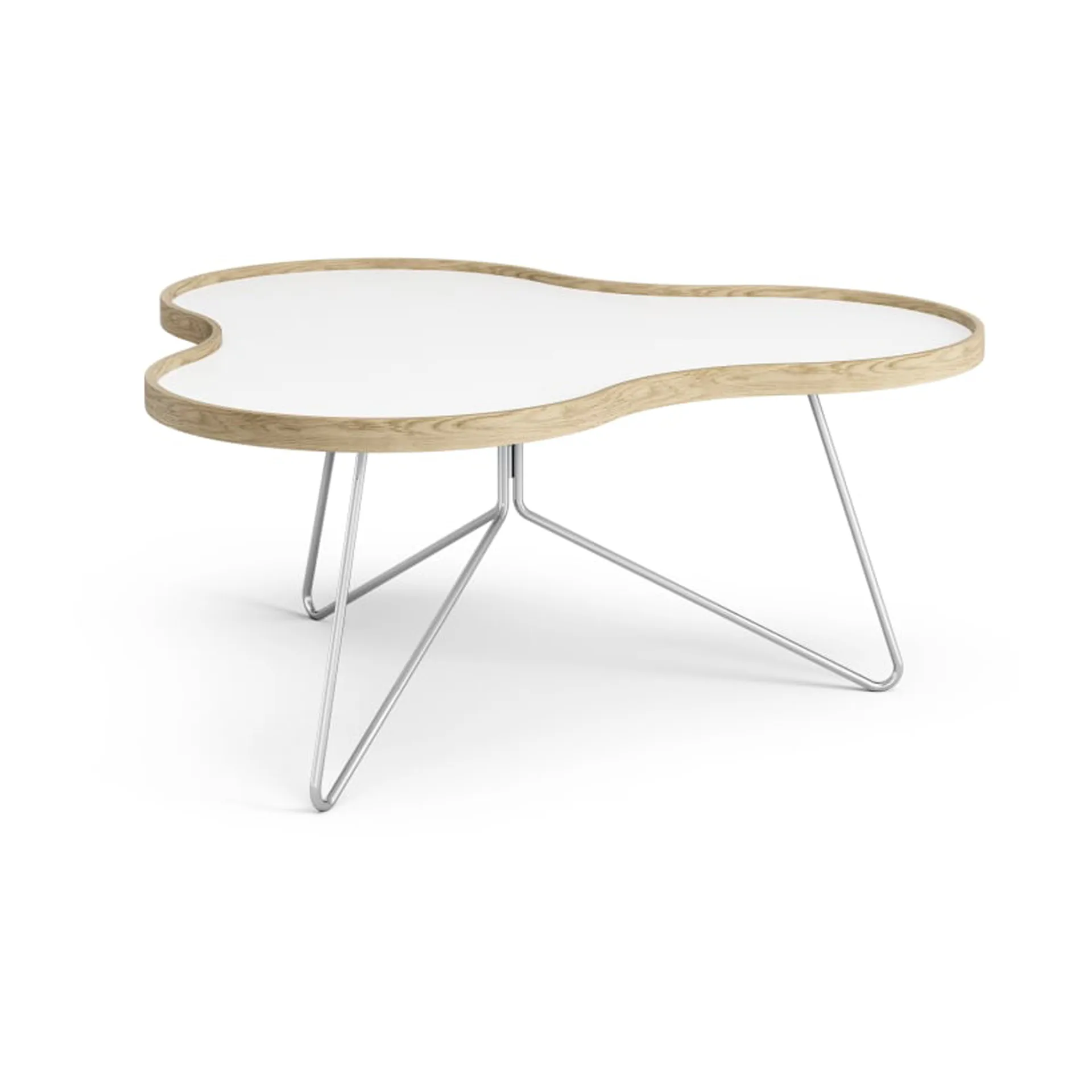 Table Flower 84x90 cm, H39 cm chêne laqué Swedese