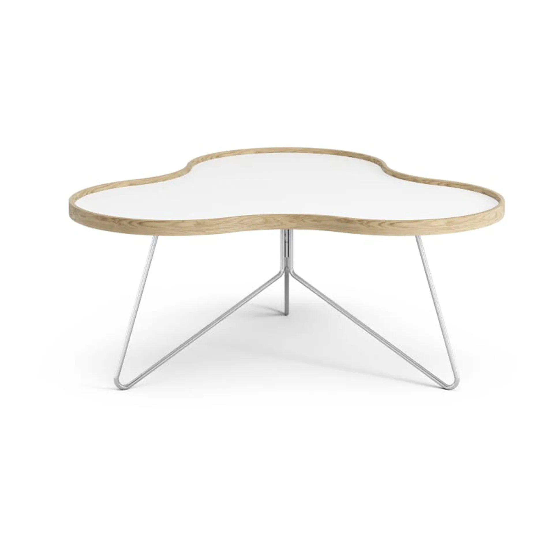 Table Flower 84x90 cm, H39 cm chêne laqué Swedese