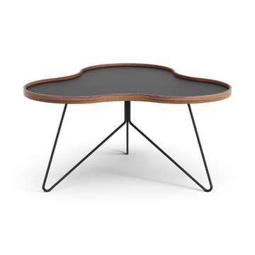 Table Flower 84x90 cm - H45-noir-bord noyer-structure noire - Swedese