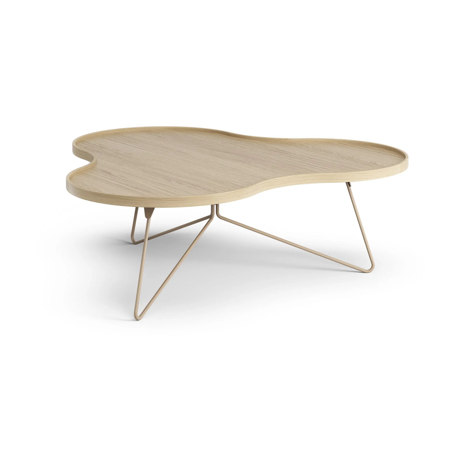 Table Flower mono 107x114 cm, H39 Chêne laqué-nutmeg RAL1019 Swedese