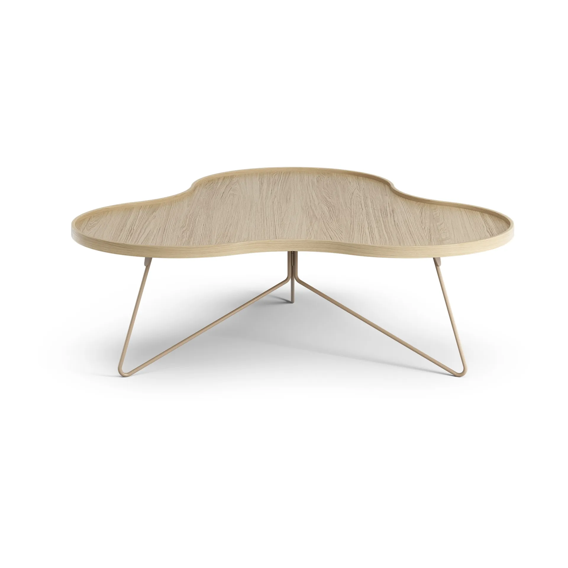 Table Flower mono 107x114 cm, H39 Chêne laqué-nutmeg RAL1019 Swedese