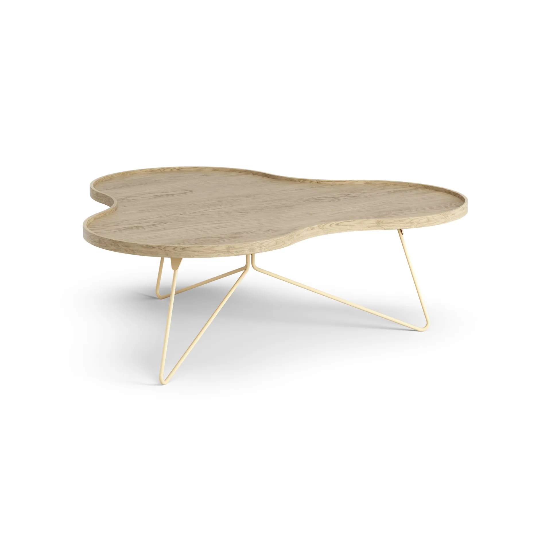 Table Flower mono 107x114 cm, H39 cm chêne laqué Swedese