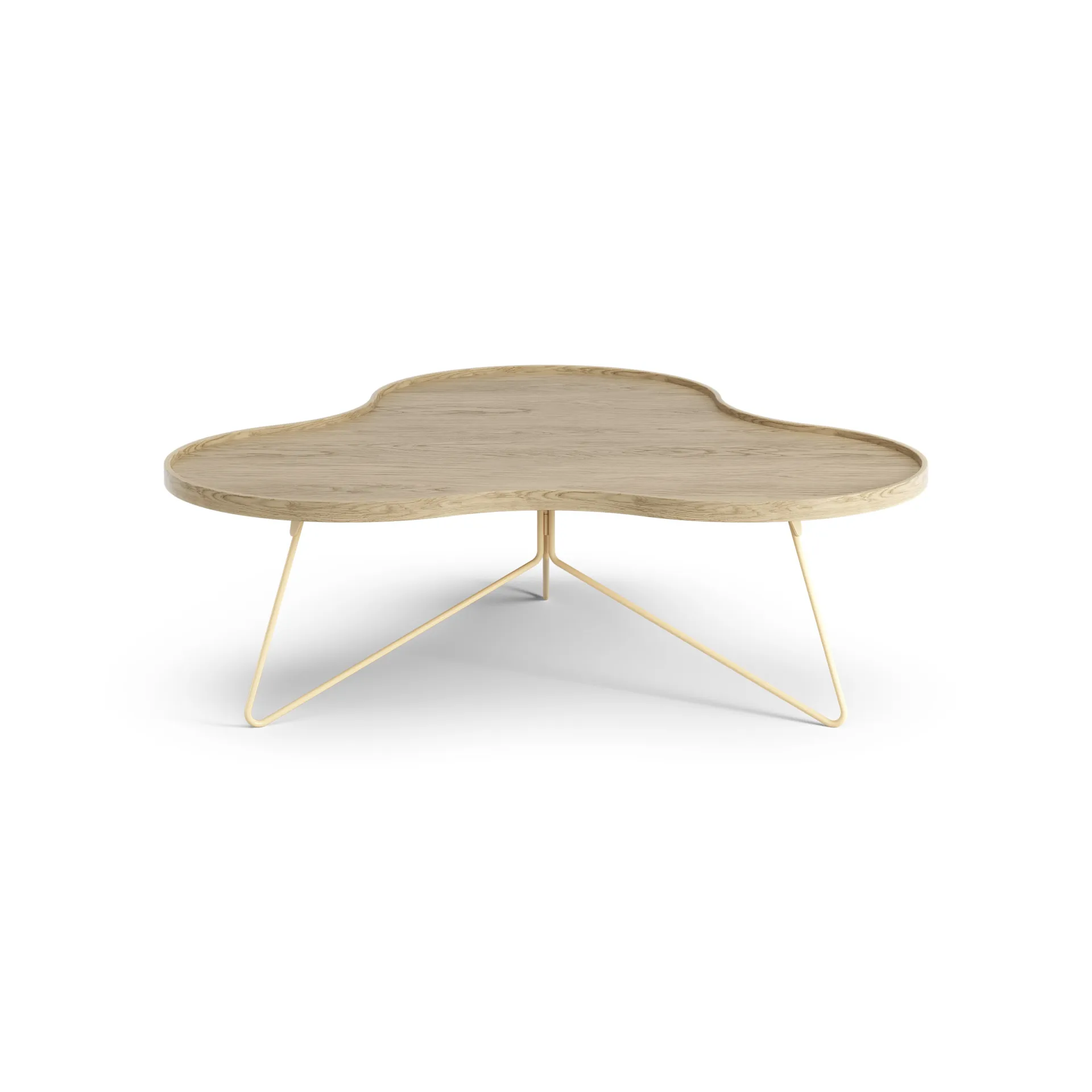 Table Flower mono 107x114 cm, H39 cm chêne laqué Swedese