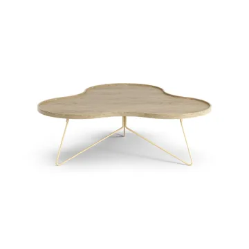 Table Flower mono 107x114 cm - H39 cm chêne laqué - Swedese