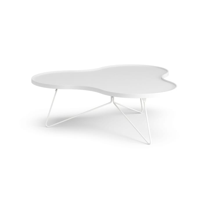 Table Flower mono 107x114 cm - H39 cm frêne laminé blanc - Swedese