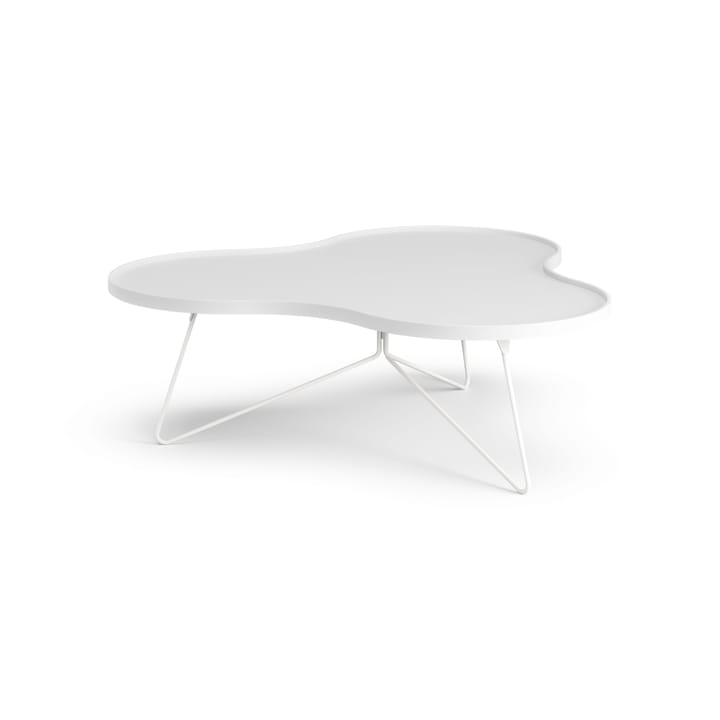 Table Flower mono 107x114 cm - H39 cm frêne laminé blanc - Swedese