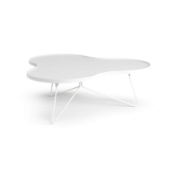 Table Flower mono 107x114 cm - H39 cm frêne laminé blanc - Swedese