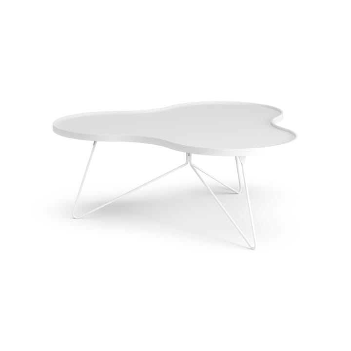 Table Flower mono 107x114 cm - H45 cm frêne laminé blanc - Swedese