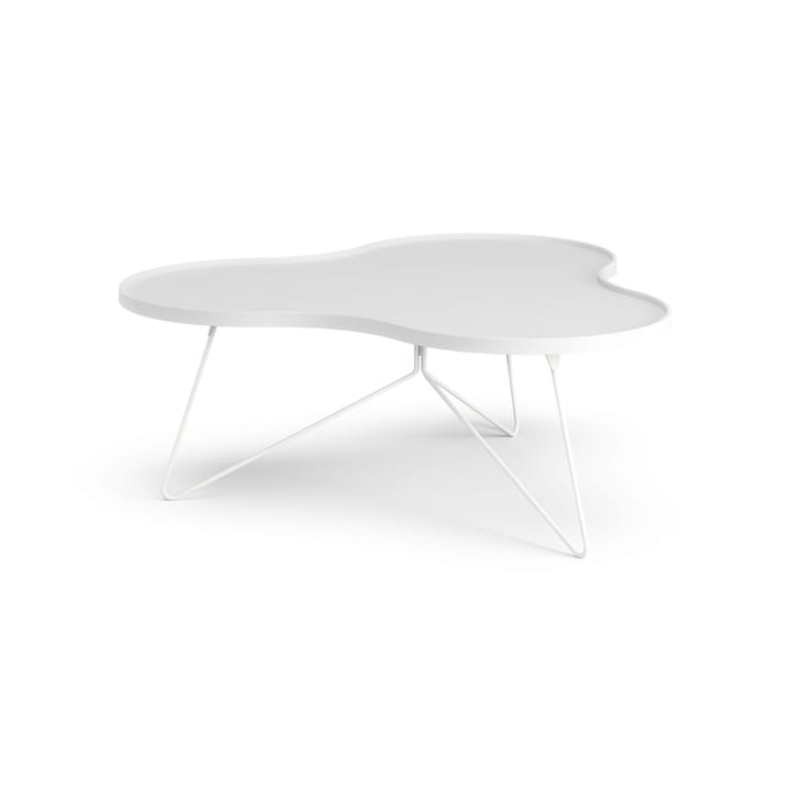 Table Flower mono 107x114 cm - H45 cm frêne laminé blanc - Swedese