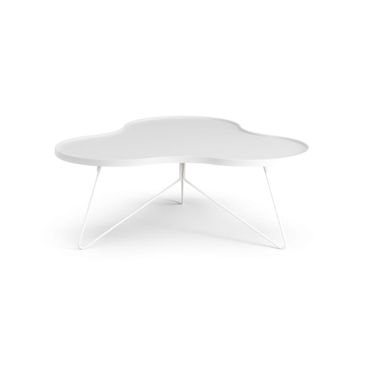 Table Flower mono 107x114 cm - H45 cm frêne laminé blanc - Swedese