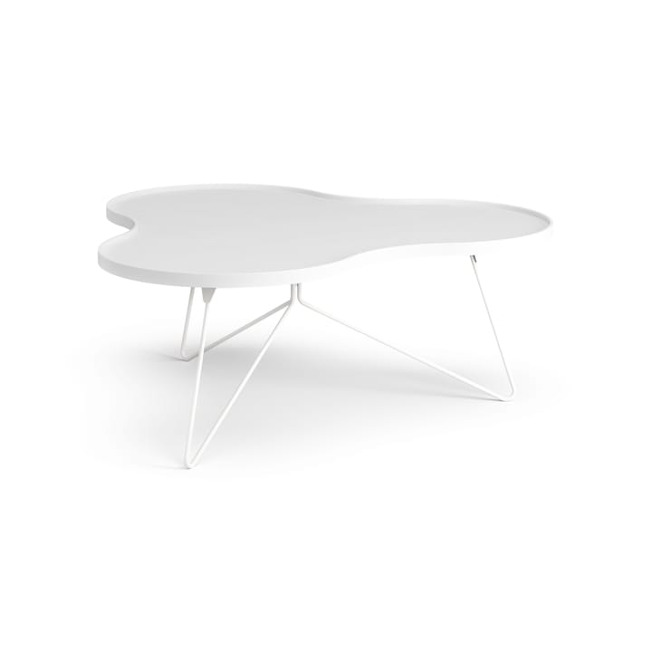 Table Flower mono 107x114 cm - H45 cm frêne laminé blanc - Swedese