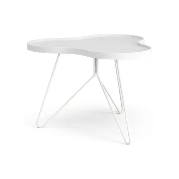 Table Flower mono 62x66 cm - Frêne lasuré blanc H45 cm - Swedese