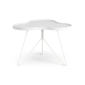 Table Flower mono 62x66 cm - Frêne lasuré blanc H45 cm - Swedese