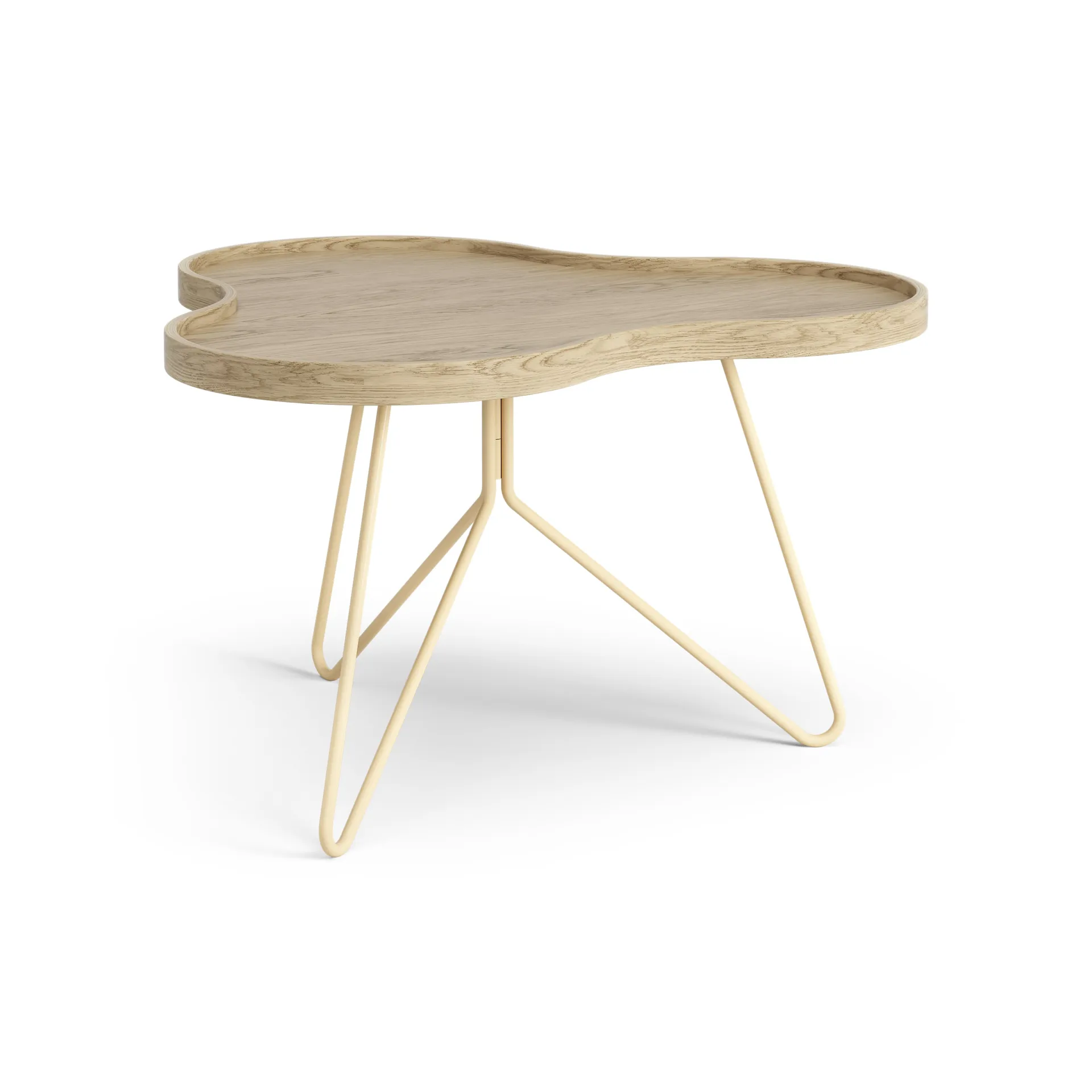 Table Flower mono 62x66 cm, H39 cm chêne laqué Swedese