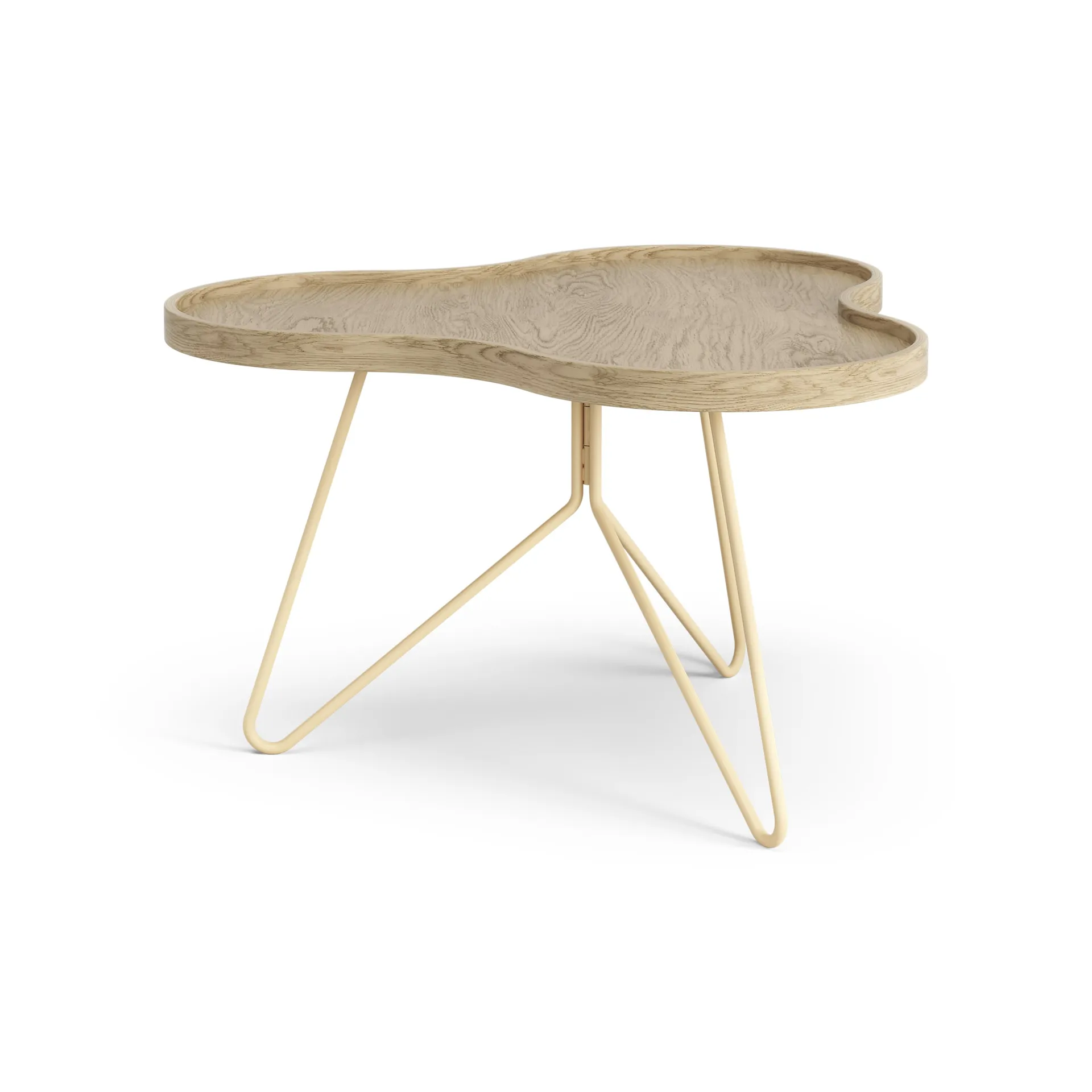 Table Flower mono 62x66 cm, H39 cm chêne laqué Swedese