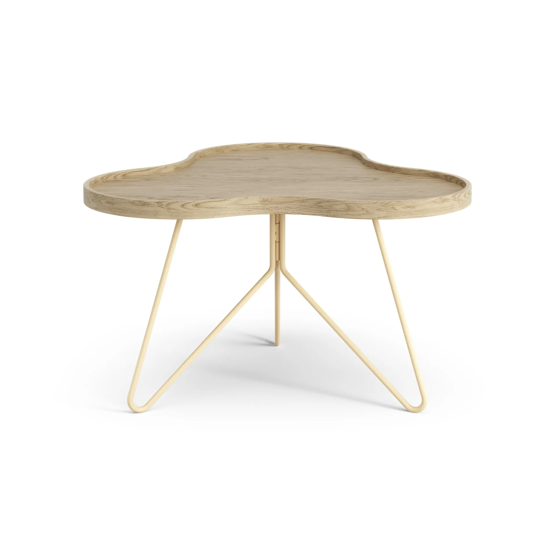 Table Flower mono 62x66 cm, H39 cm chêne laqué Swedese
