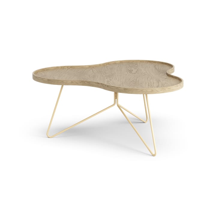 Table Flower mono 84x90 cm, H39 cm chêne laqué Swedese